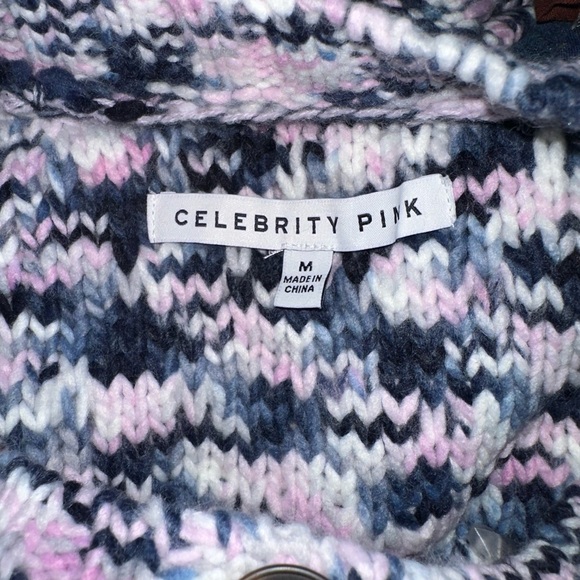 Celebrity Pink Women's Pink, Blue and White Cardigan - Picture 2 of 7